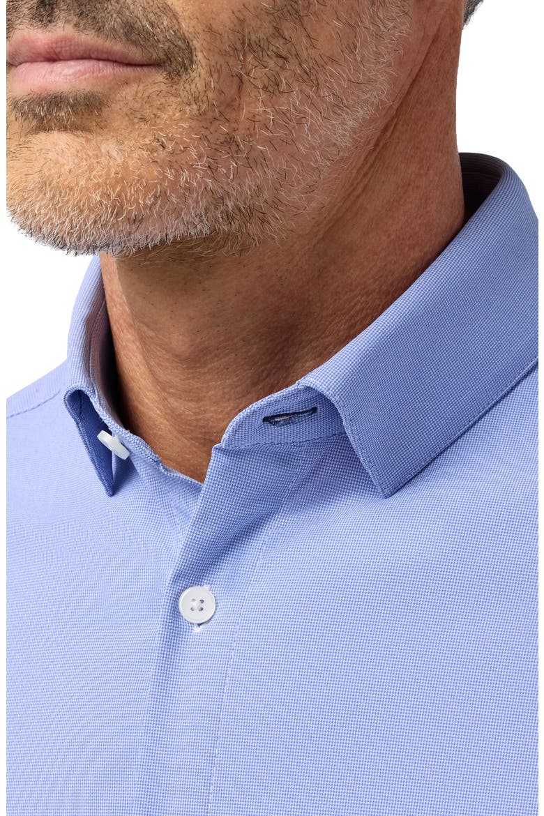 Leeward Trim Fit Performance Button-Up Shirt, Alternate, color, COBALT STRATON CHECK