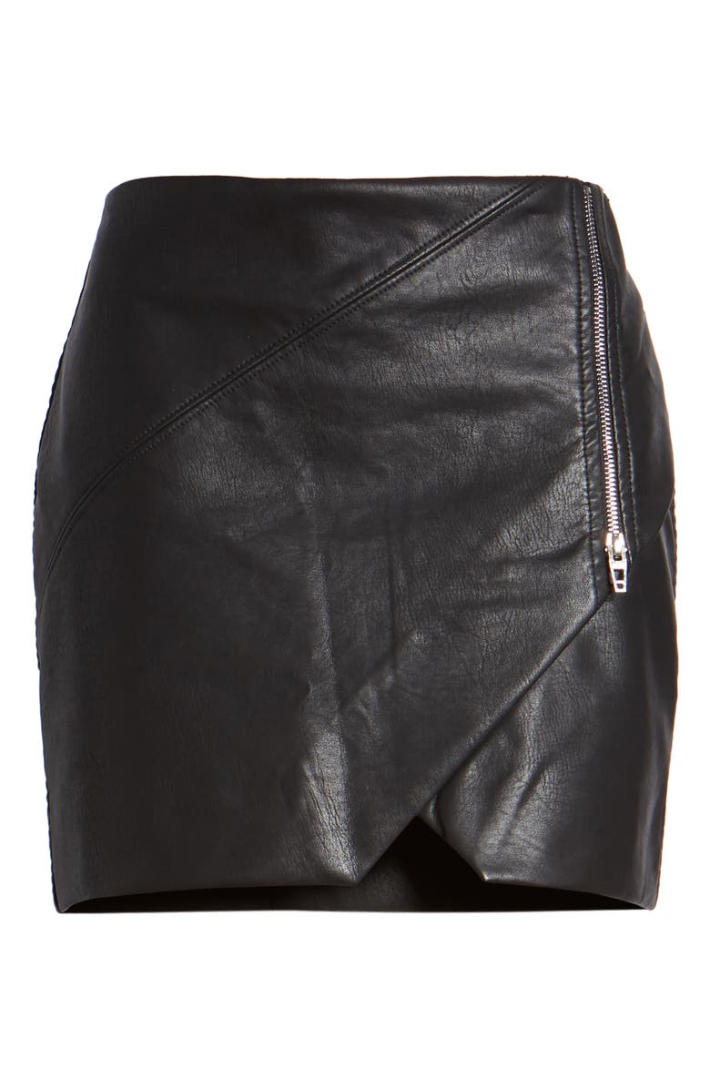 BLANKNYC Faux Leather Zip Miniskirt, Alternate, color,
