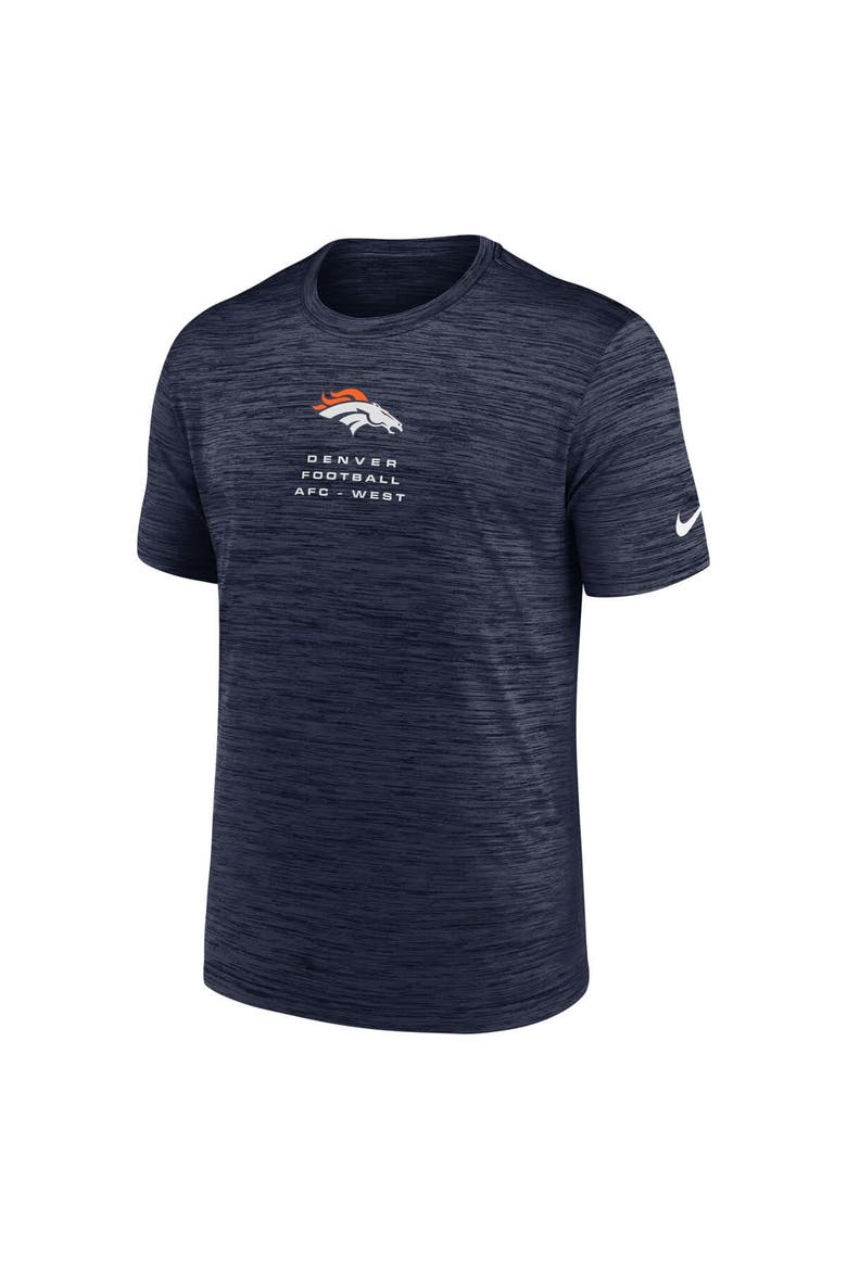 Men's Nike Navy Denver Broncos Velocity Ball Carrier Dri-FIT T-Shirt, Alternate, color, Navy