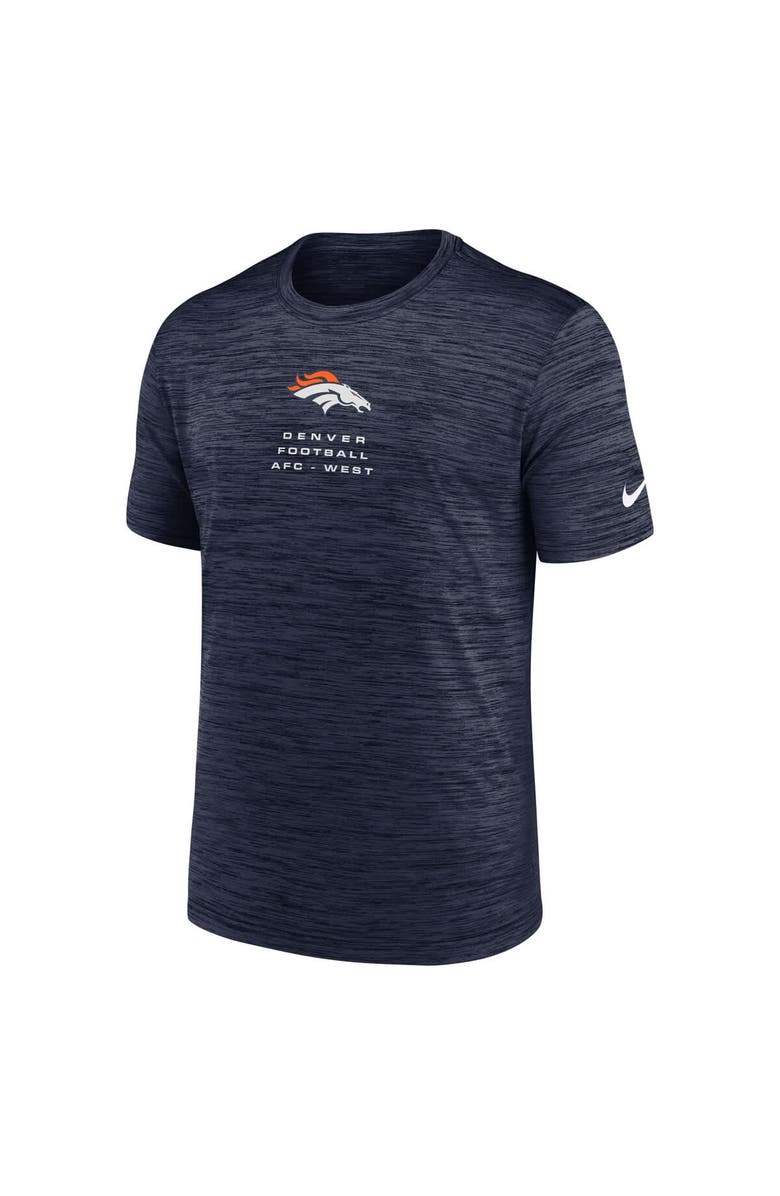 Nike Men's Nike Navy Denver Broncos Velocity Ball Carrier Dri-FIT T-Shirt, Alternate, color, Navy