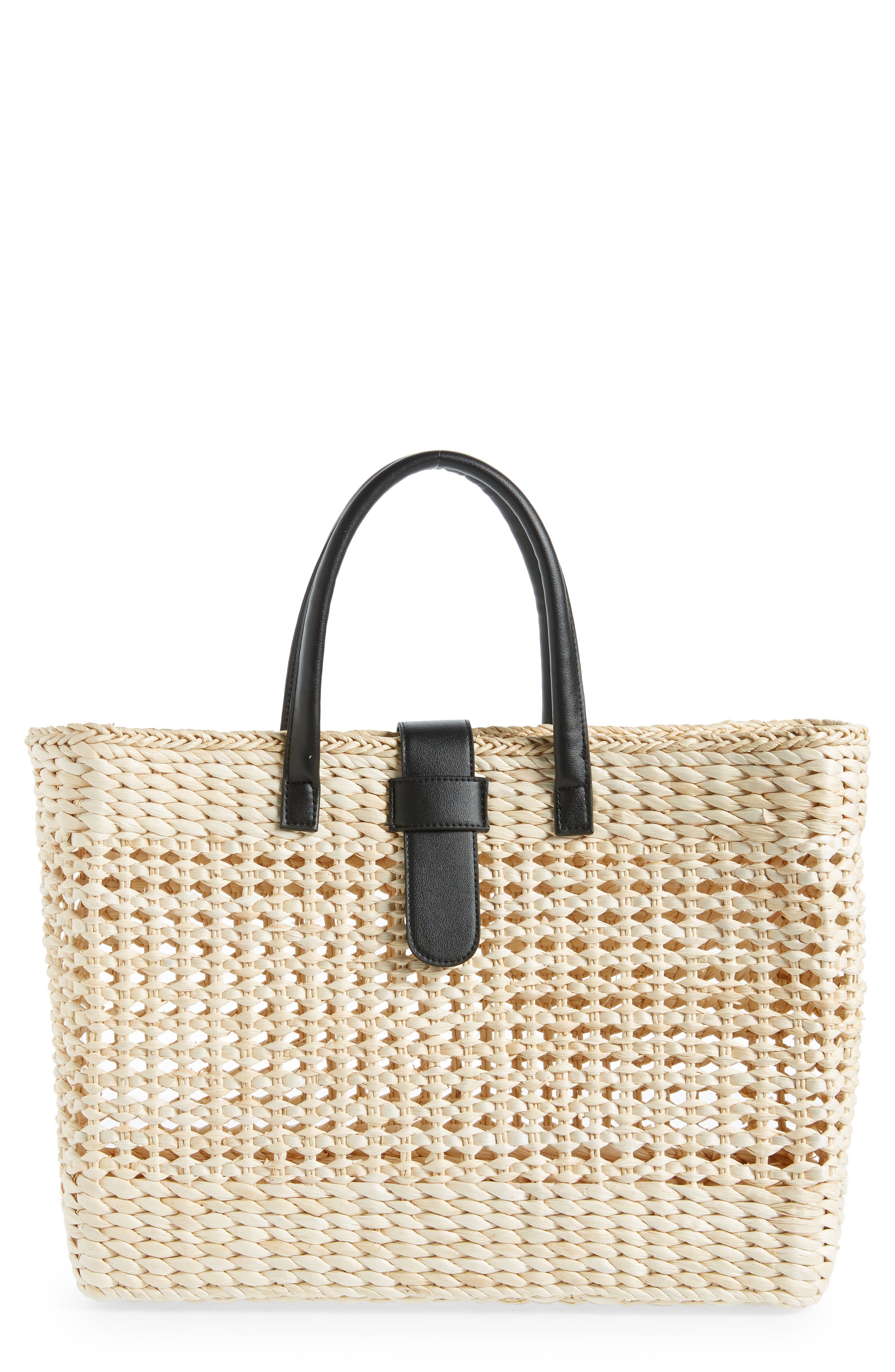 BTB Los Angeles Oversize Jules Rattan Tote, Main, color, 