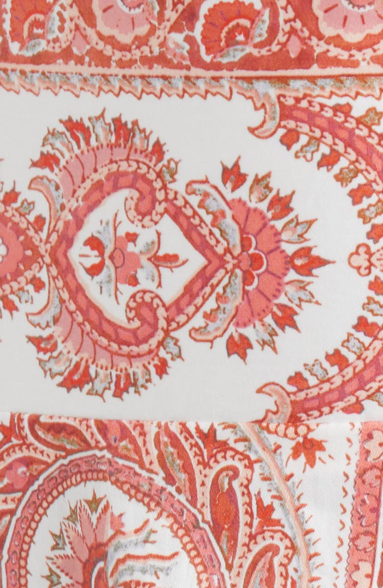 Hill House Home The Margot Paisley Fit & Flare Minidress, Alternate, color, Corsica Paisley Coral