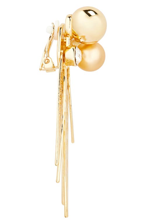 Carolina Herrera Olive Leaf Clip-on Earrings In Gold