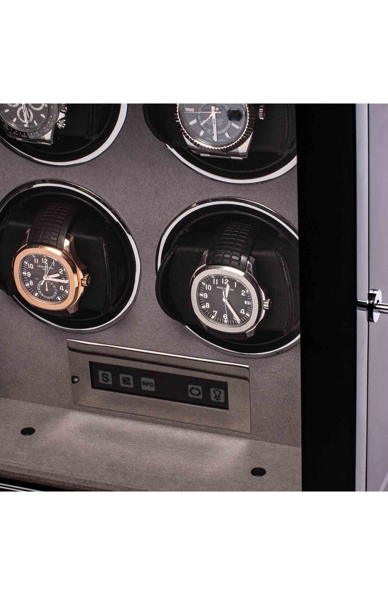 Rapport London FORMULA QUAD WATCH WINDER, Alternate, color, Black