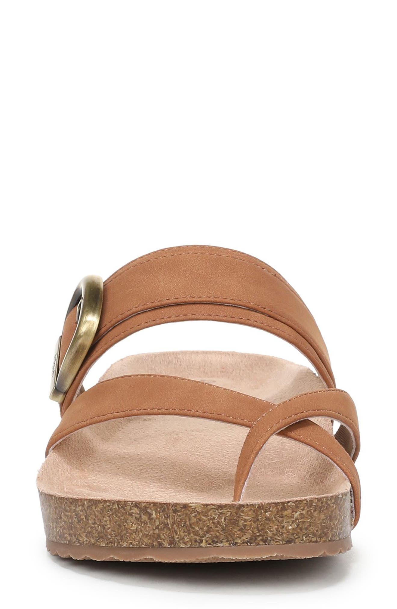Livia Slide Sandal, Alternate, color, HONEY BROWN