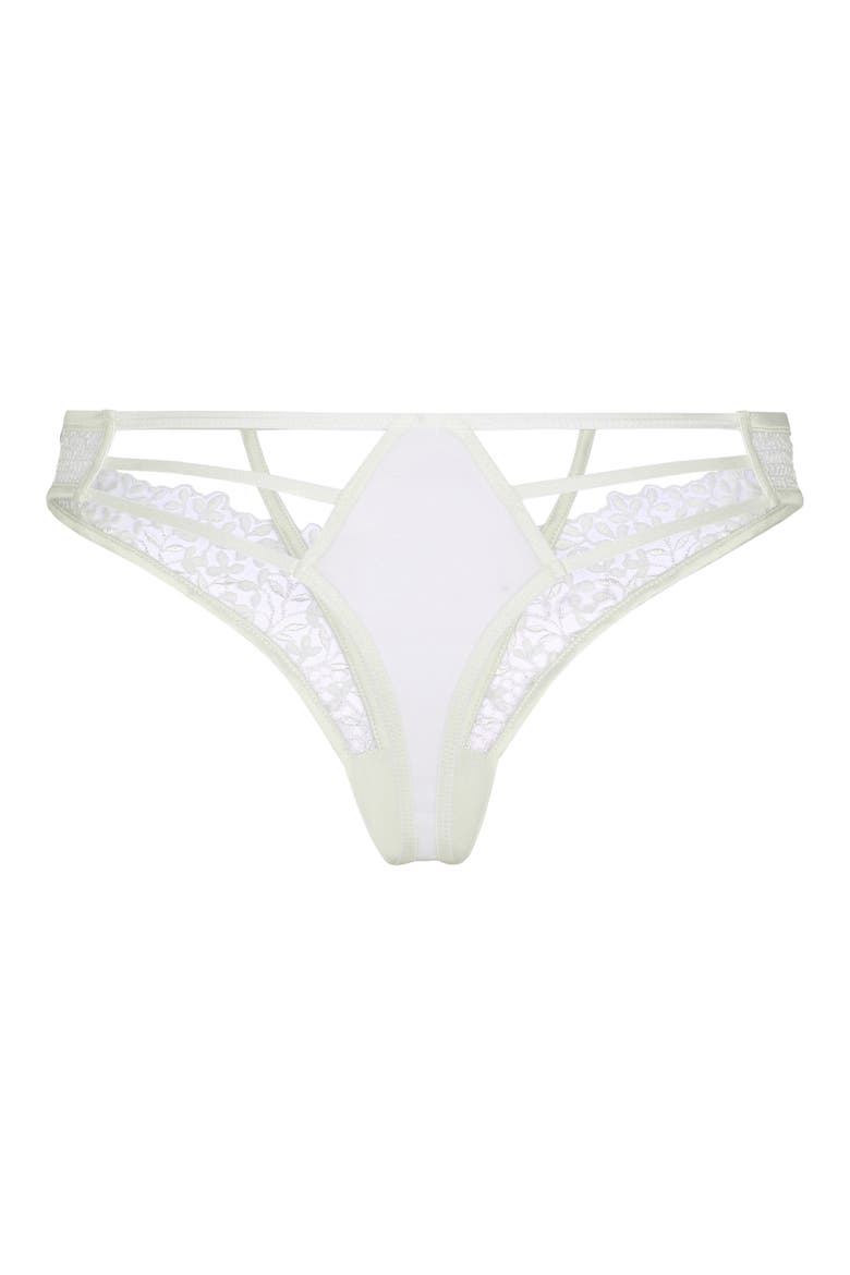 Kristina High Leg Thong, Alternate, color, SNOW WHITE