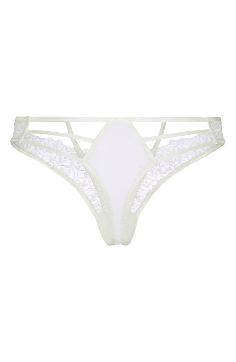Hunkemöller Kristina High Leg Thong, Alternate, color, Snow White