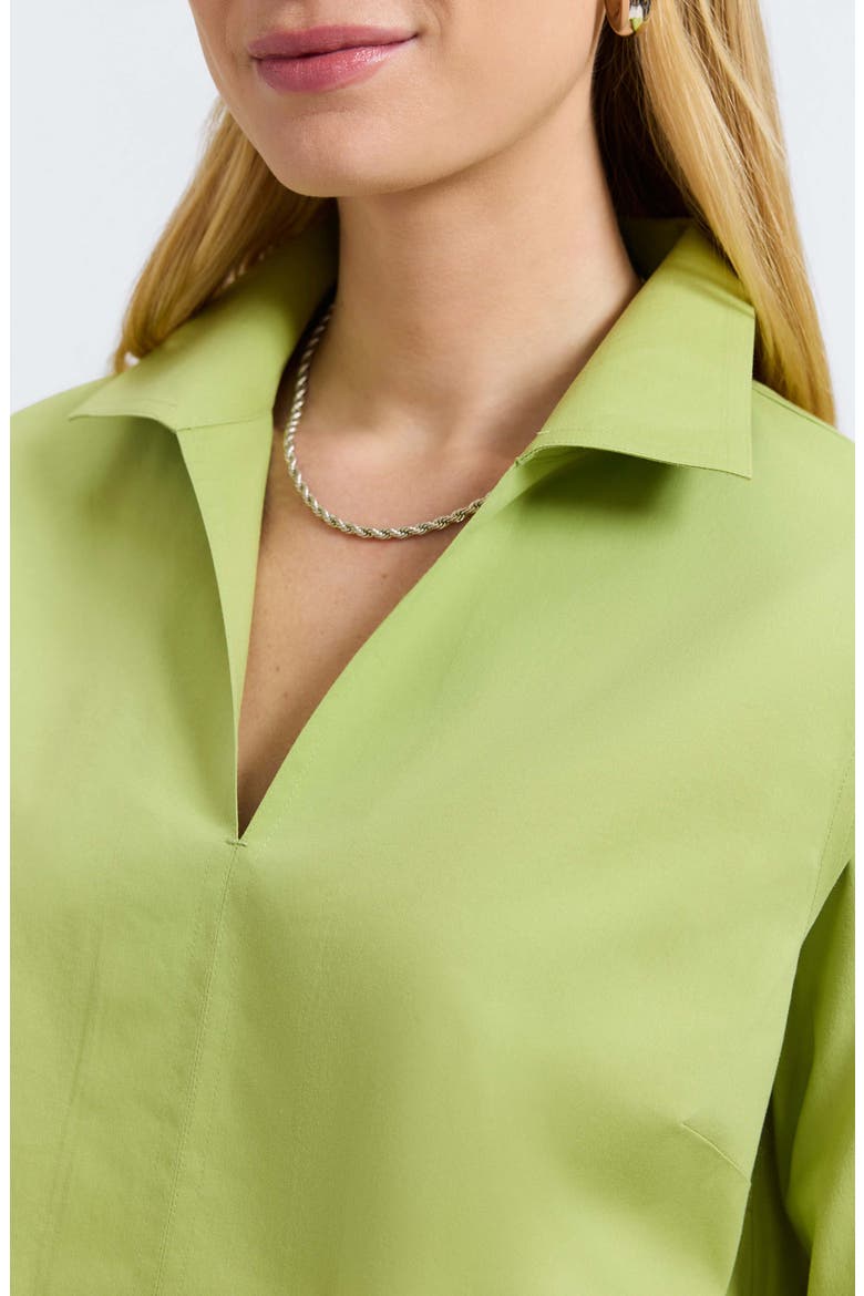 Agnes Split Cuff Popover Blouse, Alternate, color, CELERY