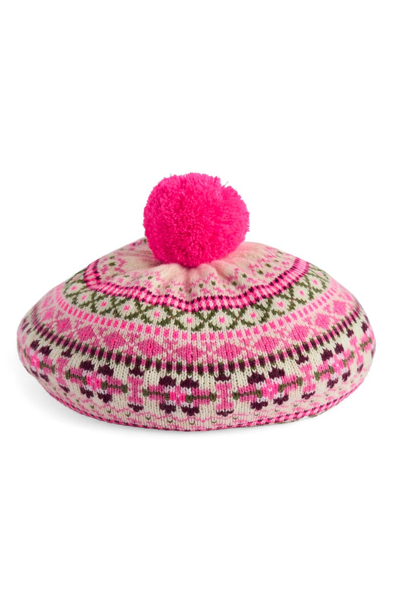 Mini Boden Kids' Fair Isle Beret, Alternate, color, Heritage Fair Isle