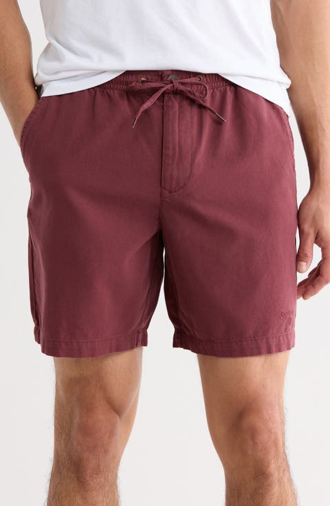 Relaxed Fit Cotton Oxford Cloth Drawstring Chino Shorts