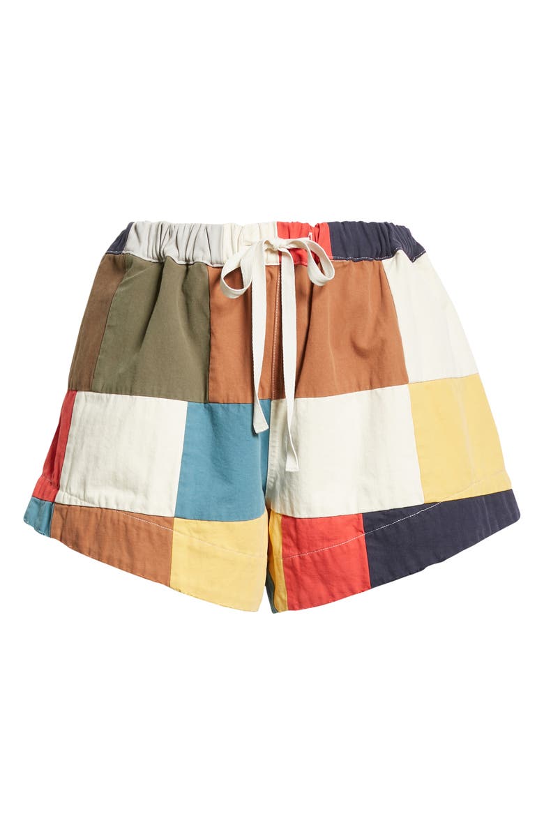 THE GREAT. The Bonfire Drawstring Cotton Shorts, Alternate, color,