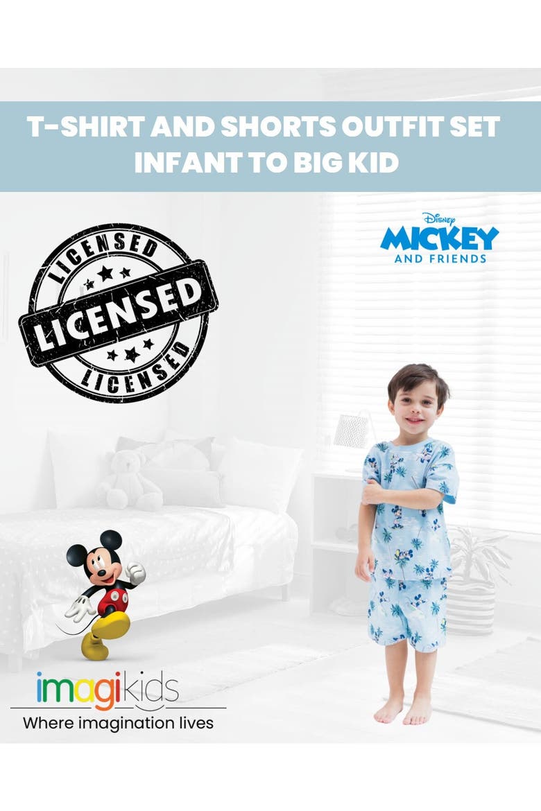 Mickey Mouse 2-Piece Tee and Shorts Set, Alternate, color, Light Blue Mickey