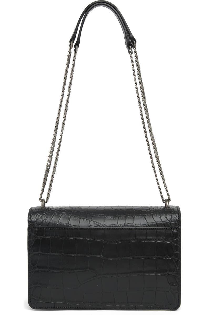 KARL LAGERFELD PARIS Corinne Croc Embossed Shoulder Bag, Alternate, color,