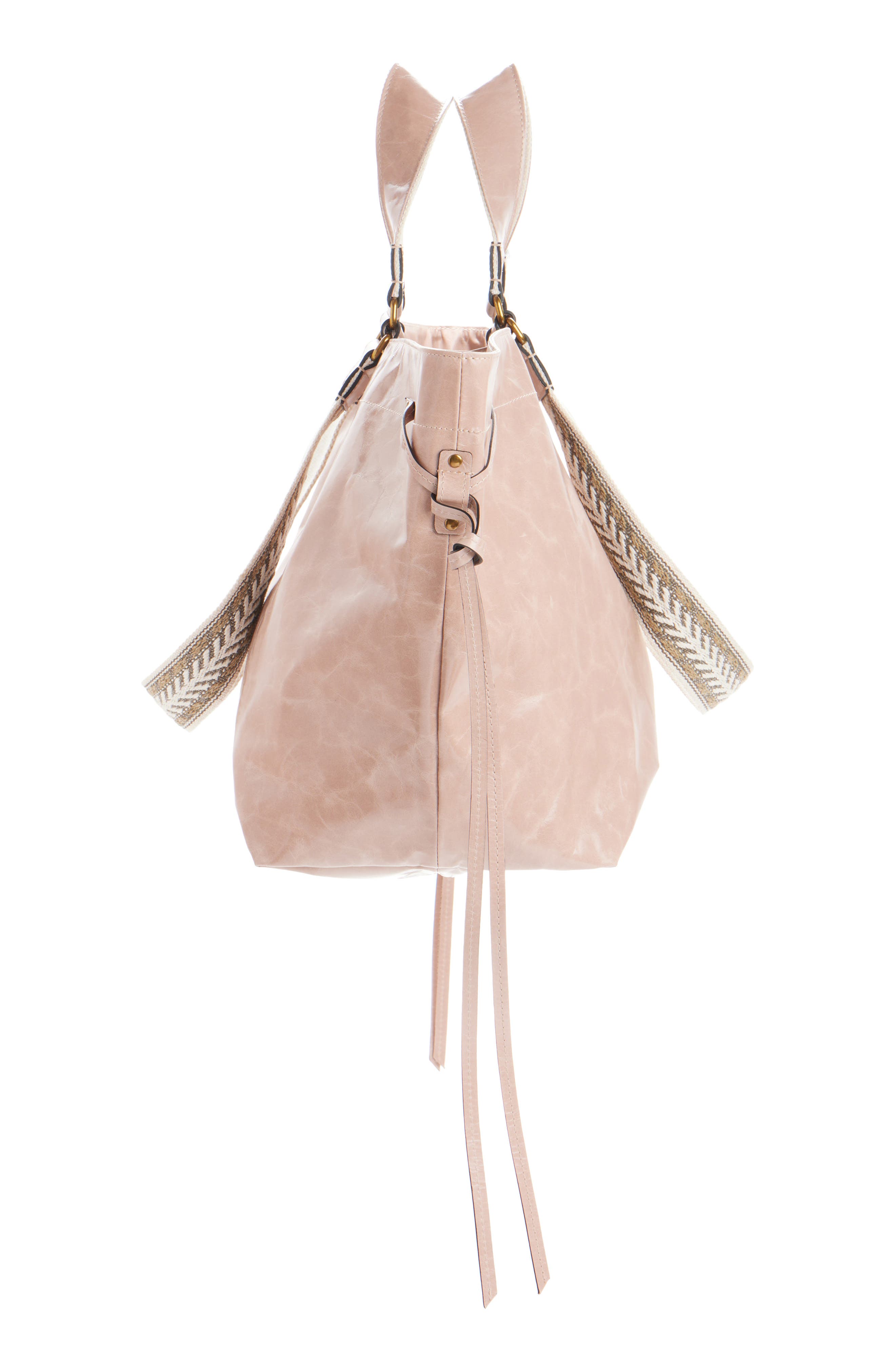 Isabel Marant Wardy Leather Shopper Tote, Alternate, color, Nude