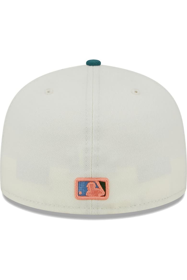 Men's New Era Cream Chicago Cubs Chrome Evergreen 59FIFTY Fitted Hat, Alternate, color, Cream