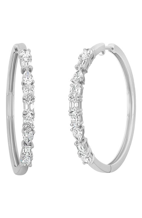 Maya Diamond Hoop Earrings