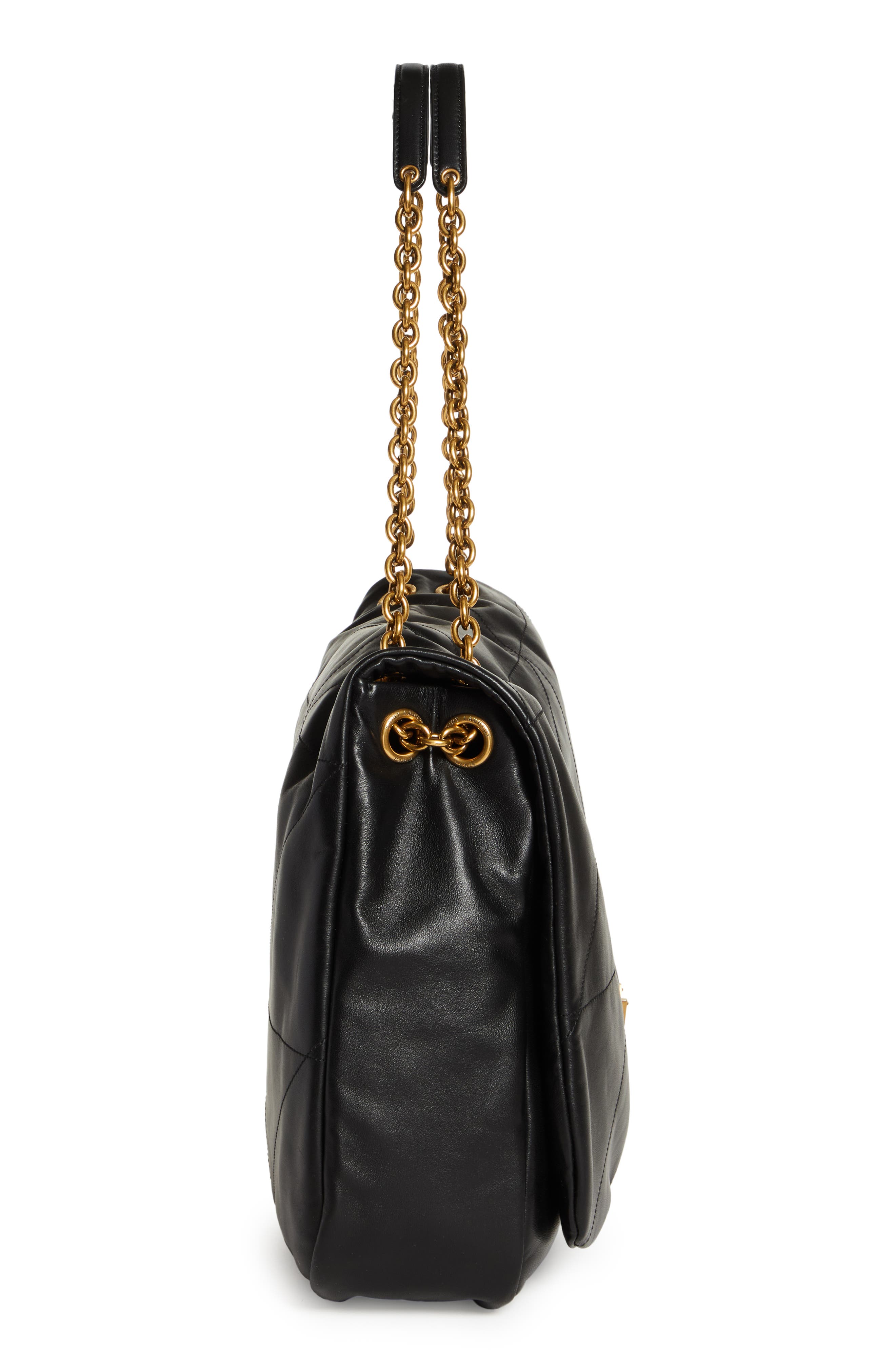 Saint Laurent Jamie 4.3 Patchwork Leather Tote, Alternate, color, Nero