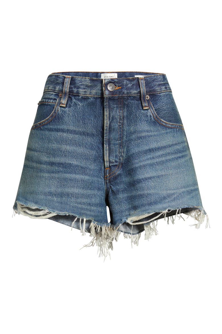The Hang Frayed Hem Denim Shorts, Alternate, color, VIDA