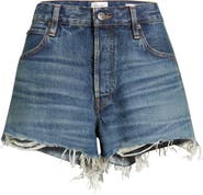 FRAME The Hang Frayed Hem Denim Short