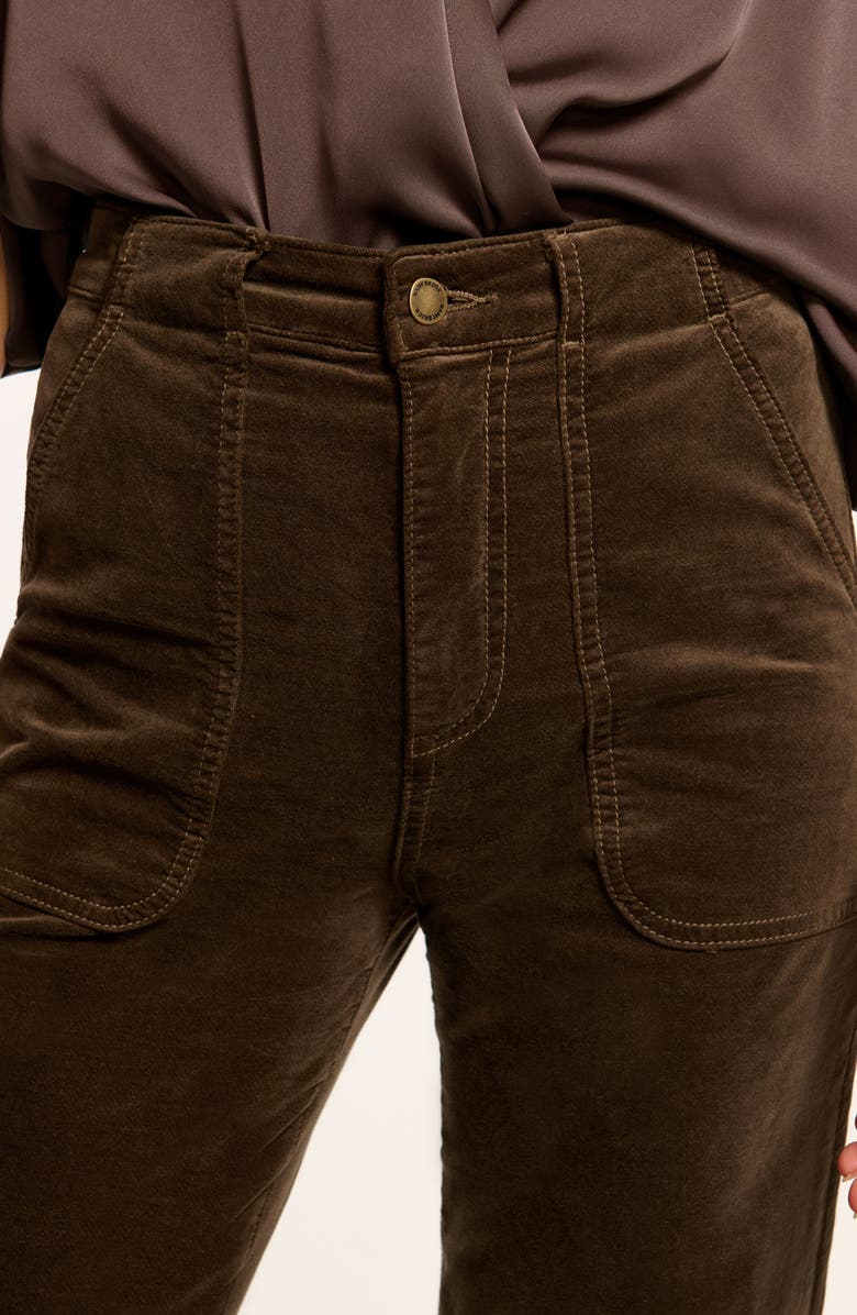 Ramy Brook Theodora Stretch Cotton Velvet Wide Leg Pants, Alternate, color, Desert Brown Velveteen Denim