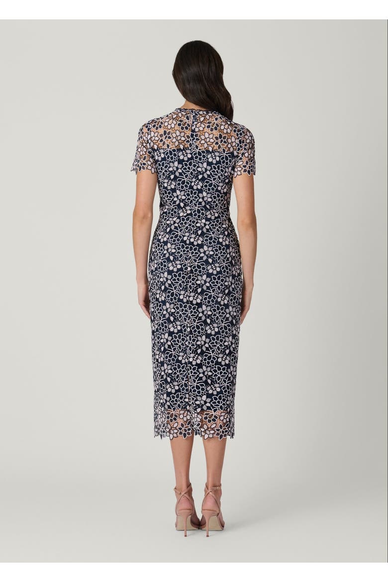 Kiriya Teresina Lace Dress, Alternate, color, Navy/Blush