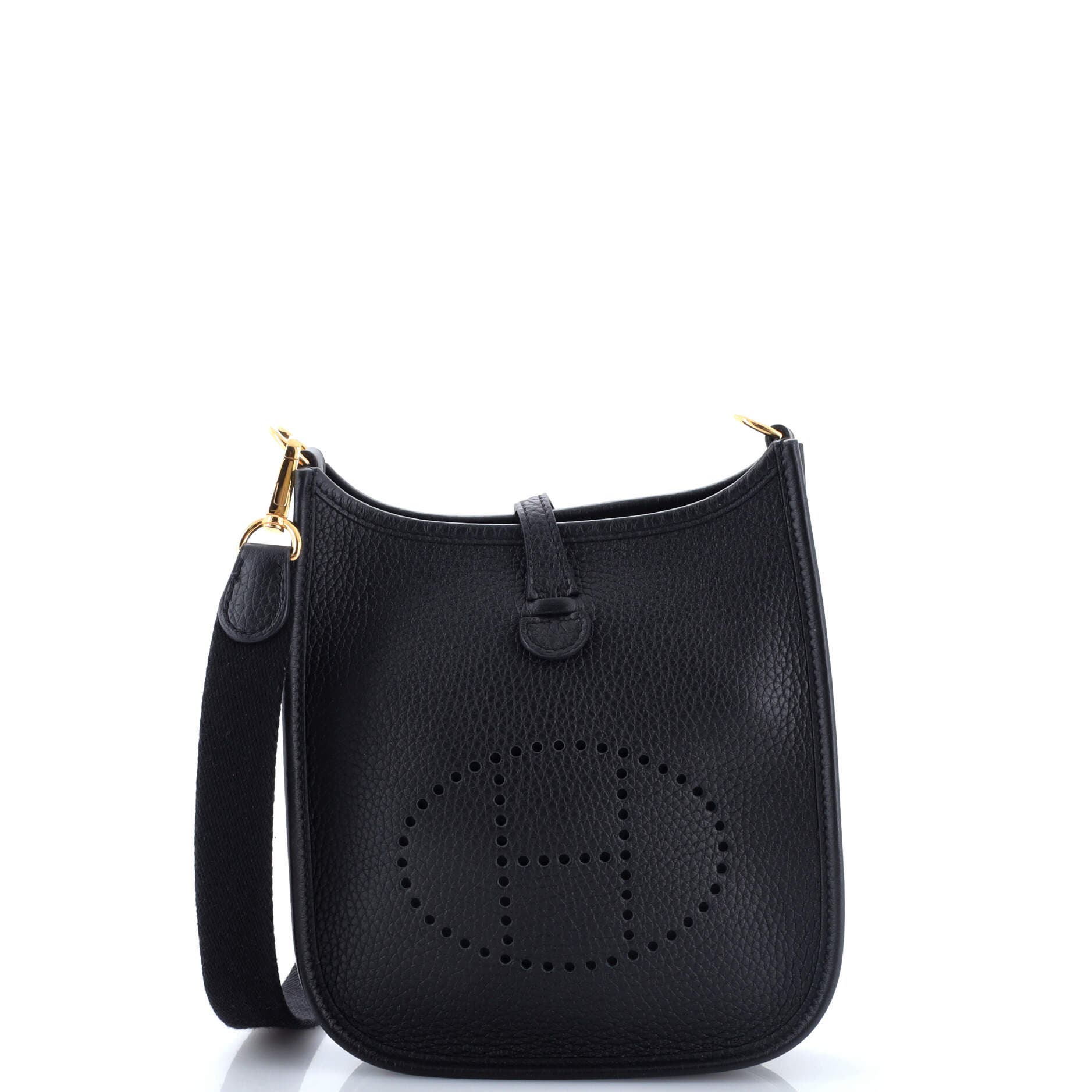 Pre-Owned Hermes Evelyne Bag Gen III Clemence TPM, Main, color, Noir