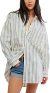 Free People We The Free Freddie Striped Cotton Shirt