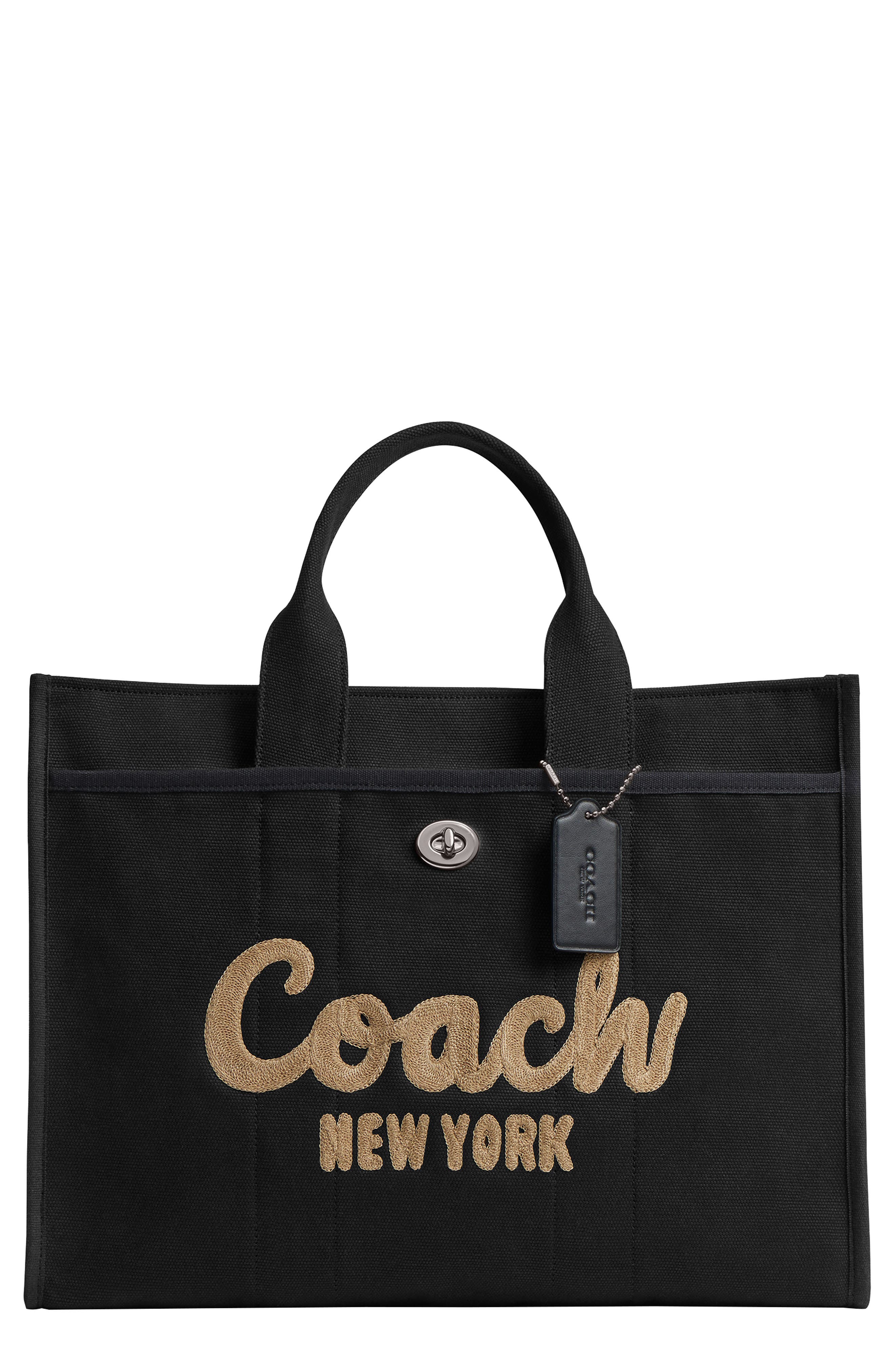 COACH Canvas Cargo Tote, Main, color, 