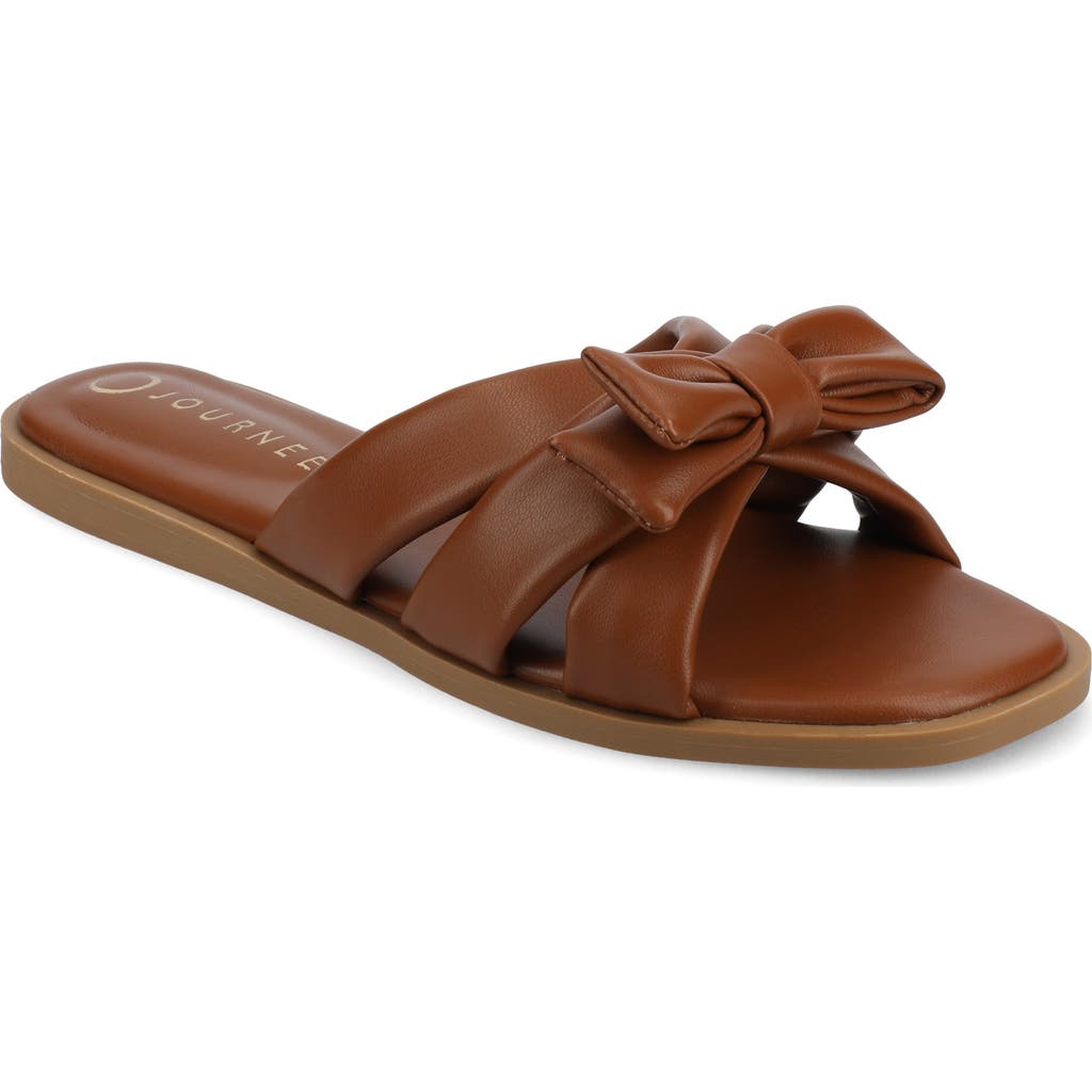 JOURNEE COLLECTION JOURNEE COLLECTION PRYLIN BOW SLIDE SANDAL