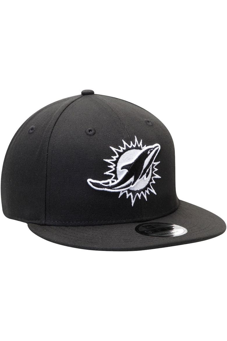Men's New Era Black Miami Dolphins B-Dub 9FIFTY Adjustable Hat, Alternate, color, BLACK