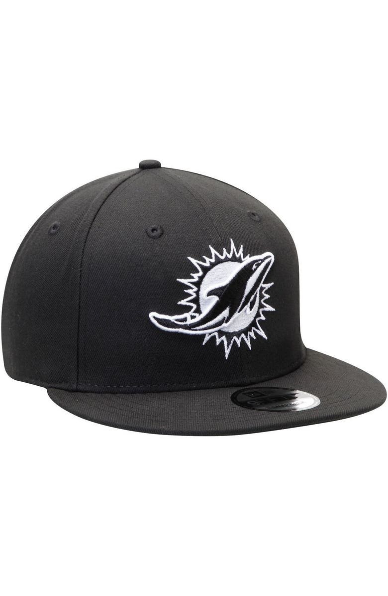 New Era Men's New Era Black Miami Dolphins B-Dub 9FIFTY Adjustable Hat, Alternate, color, Black