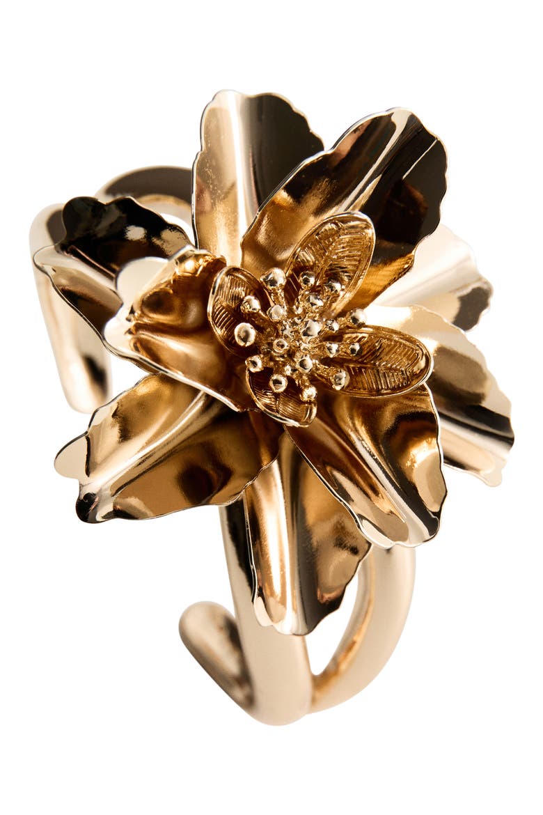 Floral Bangle, Alternate, color, GOLD