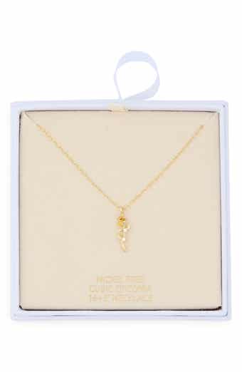 Cubic Zirconia Rose Pendant Necklace