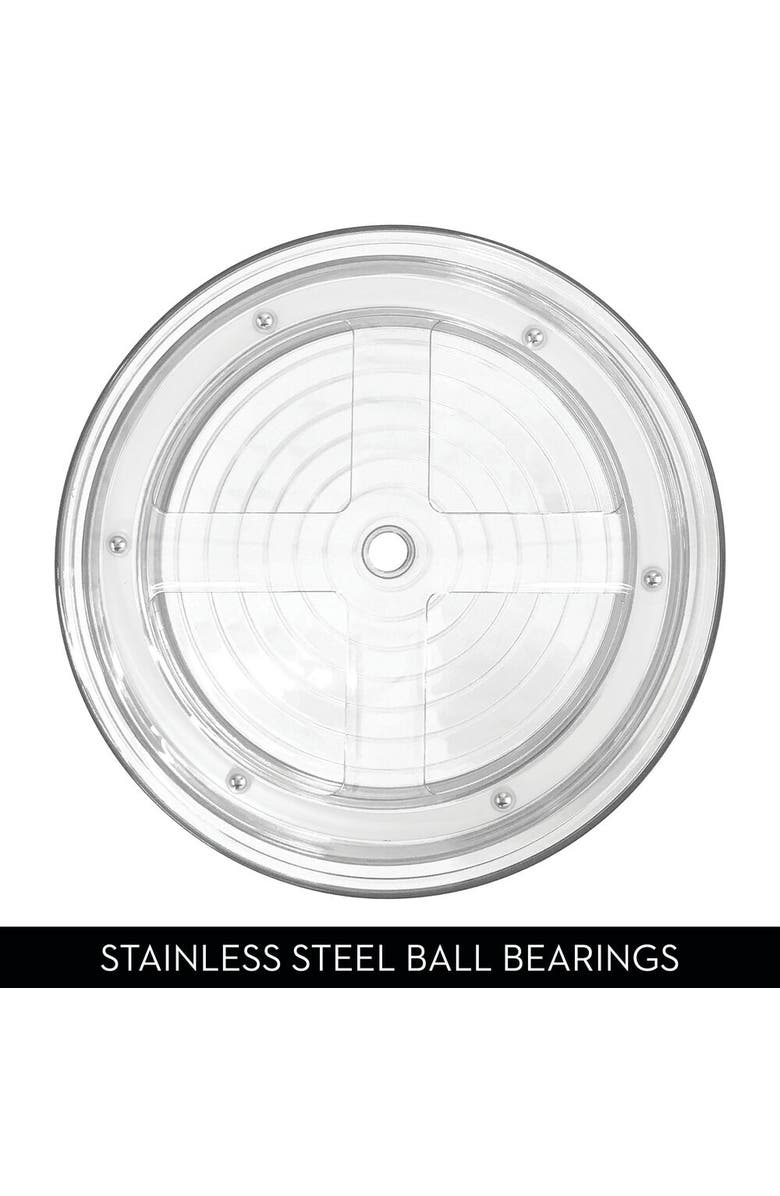 iDesign 9-Inch Plastic 2-Tier Lazy Susan - Set of 2 - Clear/Chrome, Alternate, color, Clear/Chrome