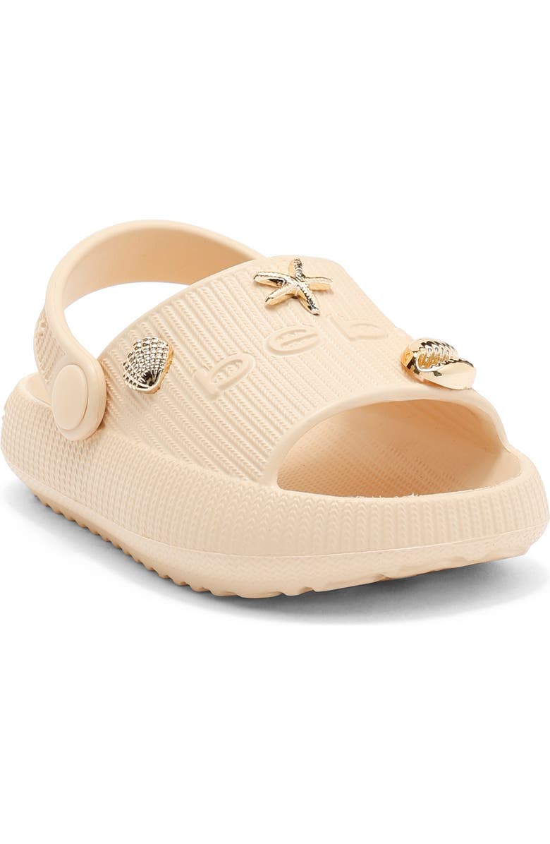 bebe Embellished Slide Sandal, Main, color,