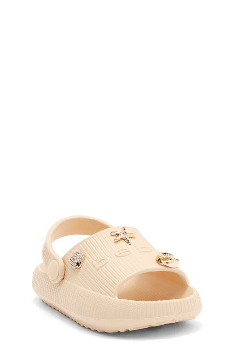 Embellished Slide Sandal (Walker & Toddler)