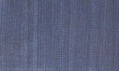 Majestic International Shawl Collar Woven Viscose & Cotton Robe In Blue