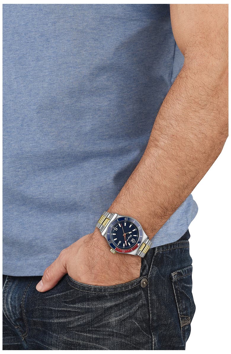 FERRAGAMO Men's Ferragamo1898 Sport Chronograph Two-Tone Bracelet Watch, 44mm, Alternate, color, 