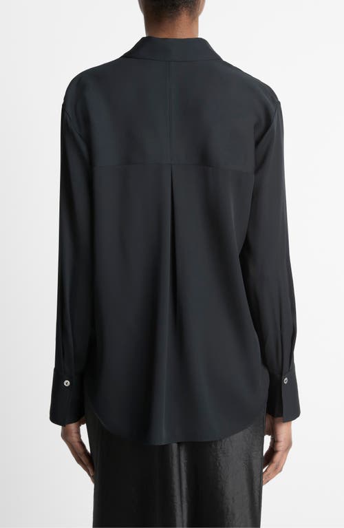 Vince Cotton Button-up Shirt In Black