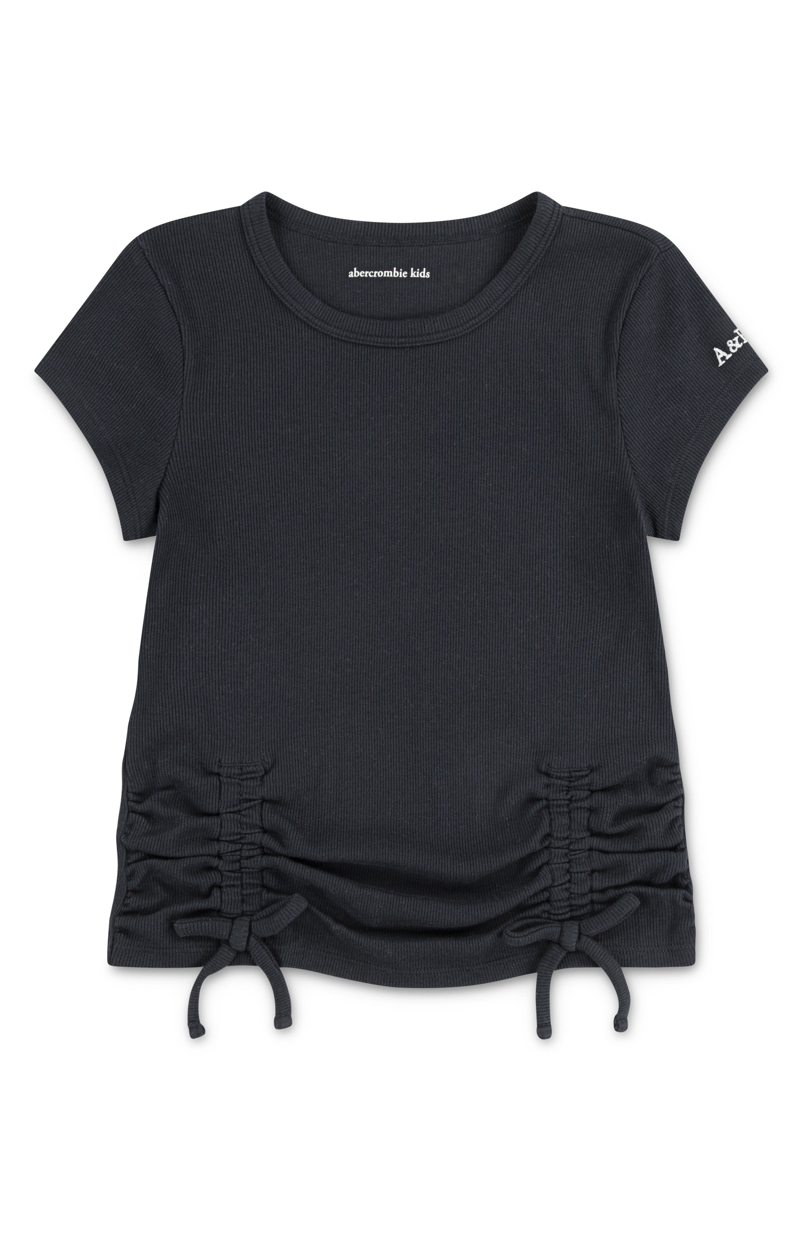 abercrombie kids Kids' Ruched Side Cotton Blend T-Shirt