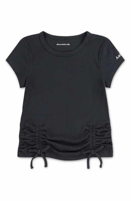 abercrombie kids Kids' Ruched Side Cotton Blend T-Shirt