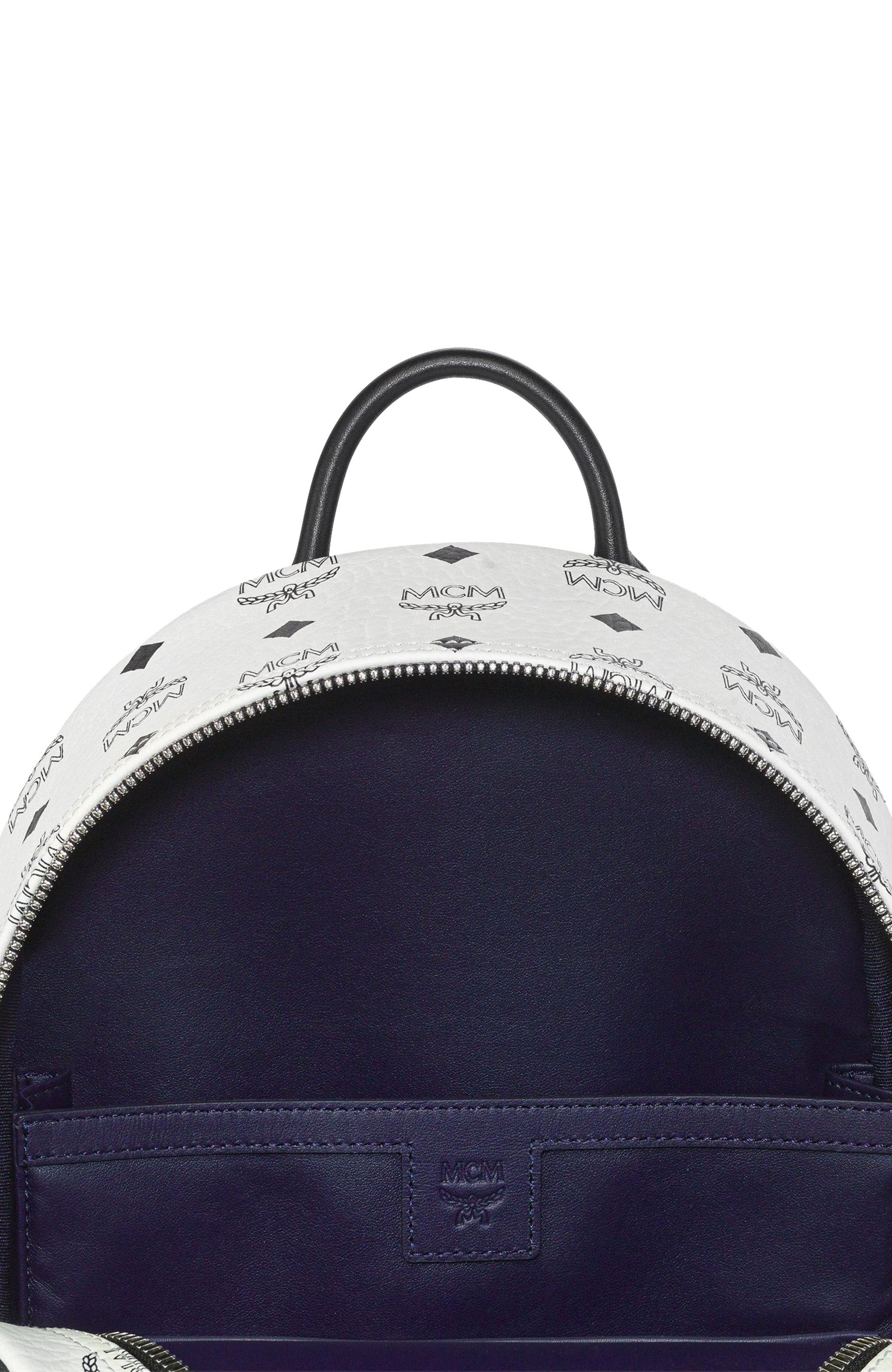 MCM Mini MCM x SNIPES Stark Side Studs Backpack in Visetos, Alternate, color, 