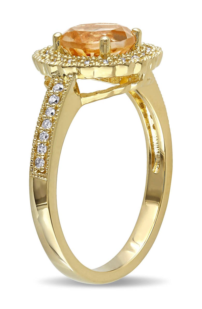 DELMAR Round Citrine & Diamond Ring, Alternate, color, 