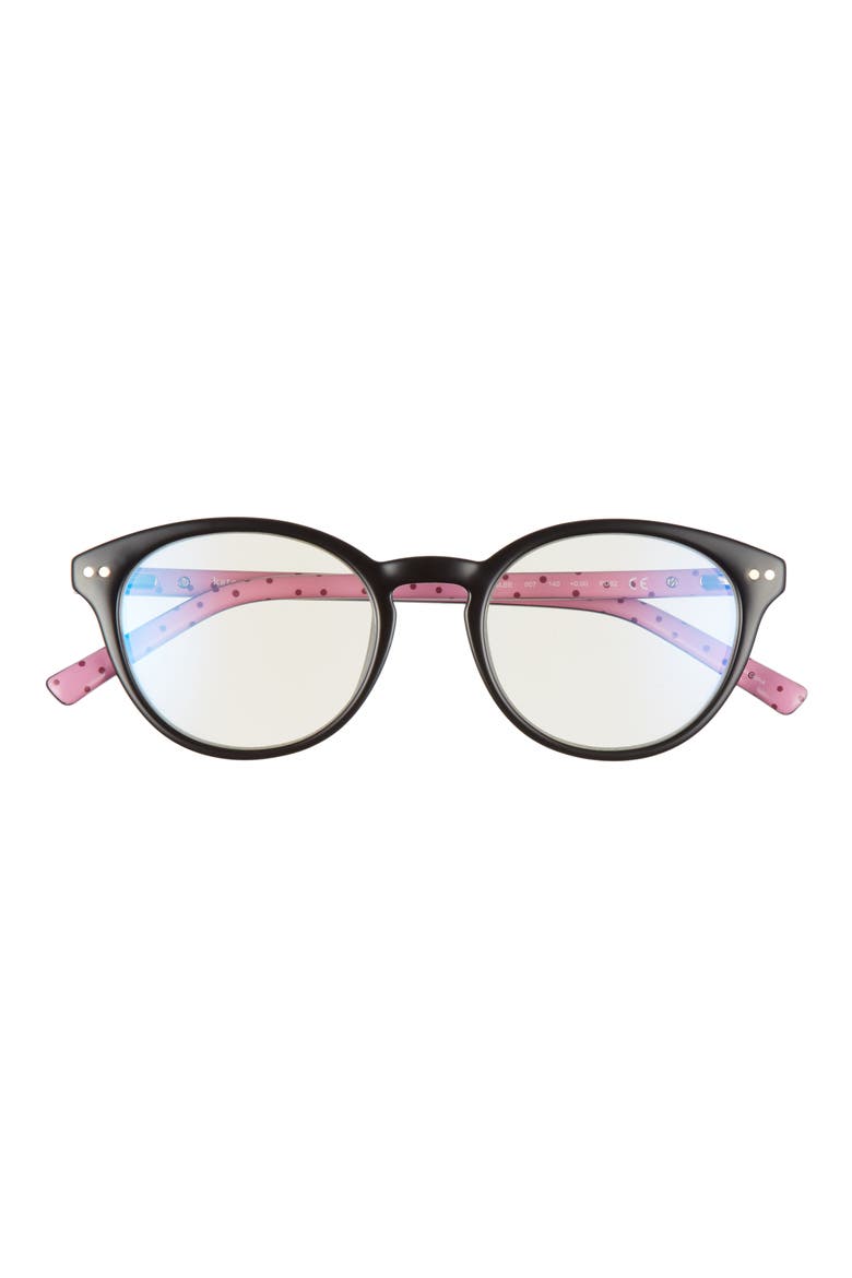 kinslee 48mm blue light blocking reading glasses, Main, color, BLACK