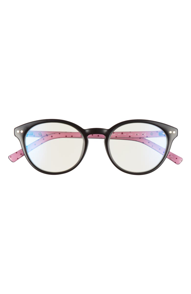 Kate Spade New York kinslee 48mm blue light blocking reading glasses, Main, color, Black