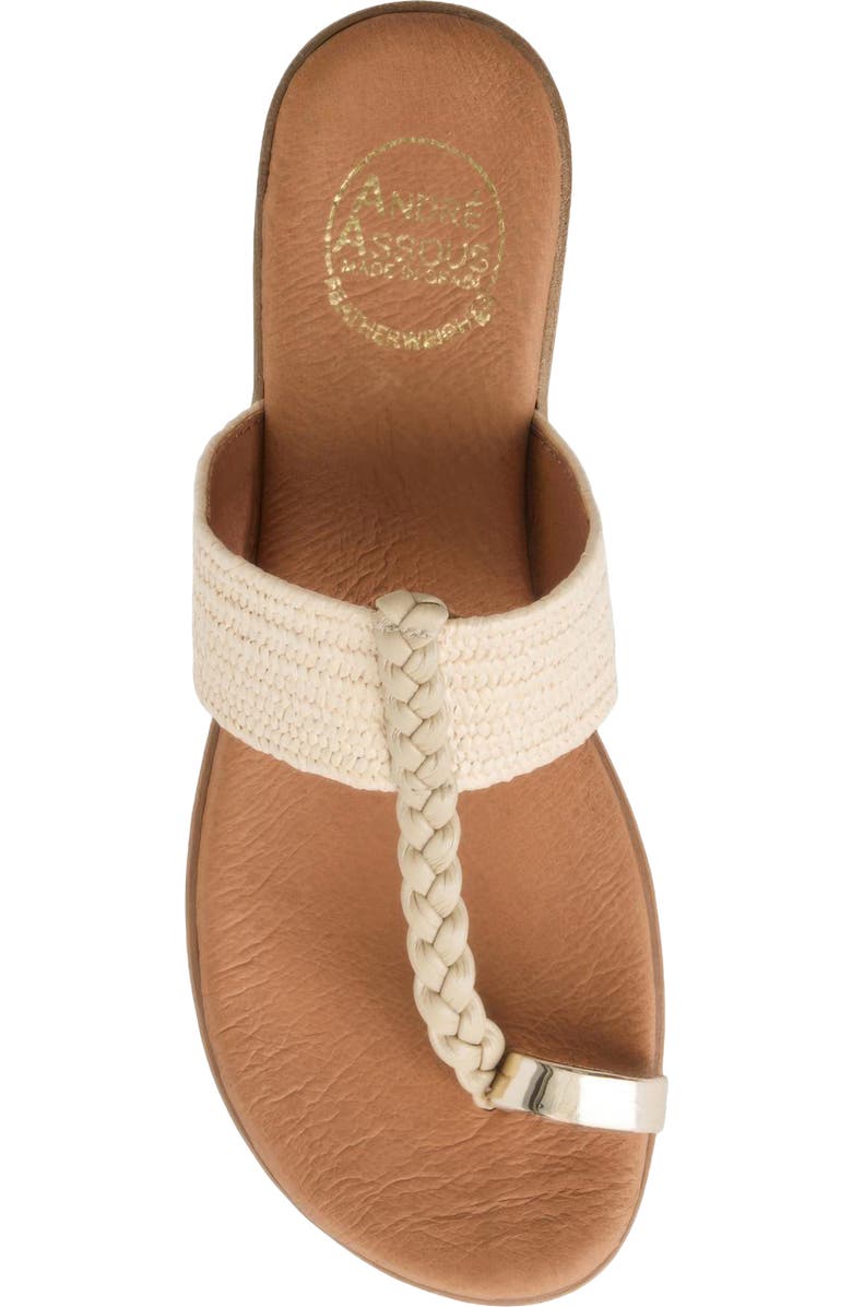 André Assous Neo Toe Loop Sandal, Alternate, color, Natural Raffia
