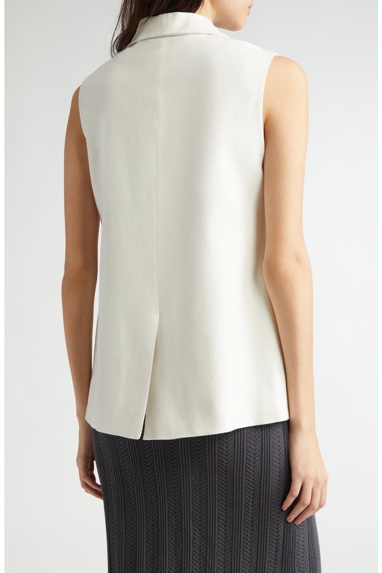 Shawl Collar Vest, Alternate, color, WHITE