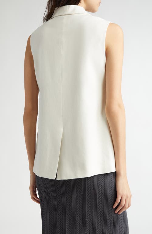 Eleventy Shawl Collar Vest In White