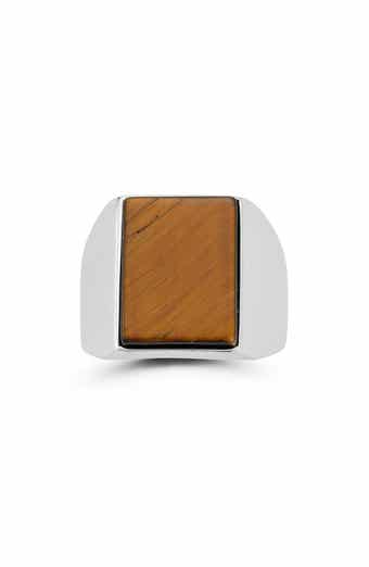 Yield of Men Men's Tiger's-Eye Signet Ring