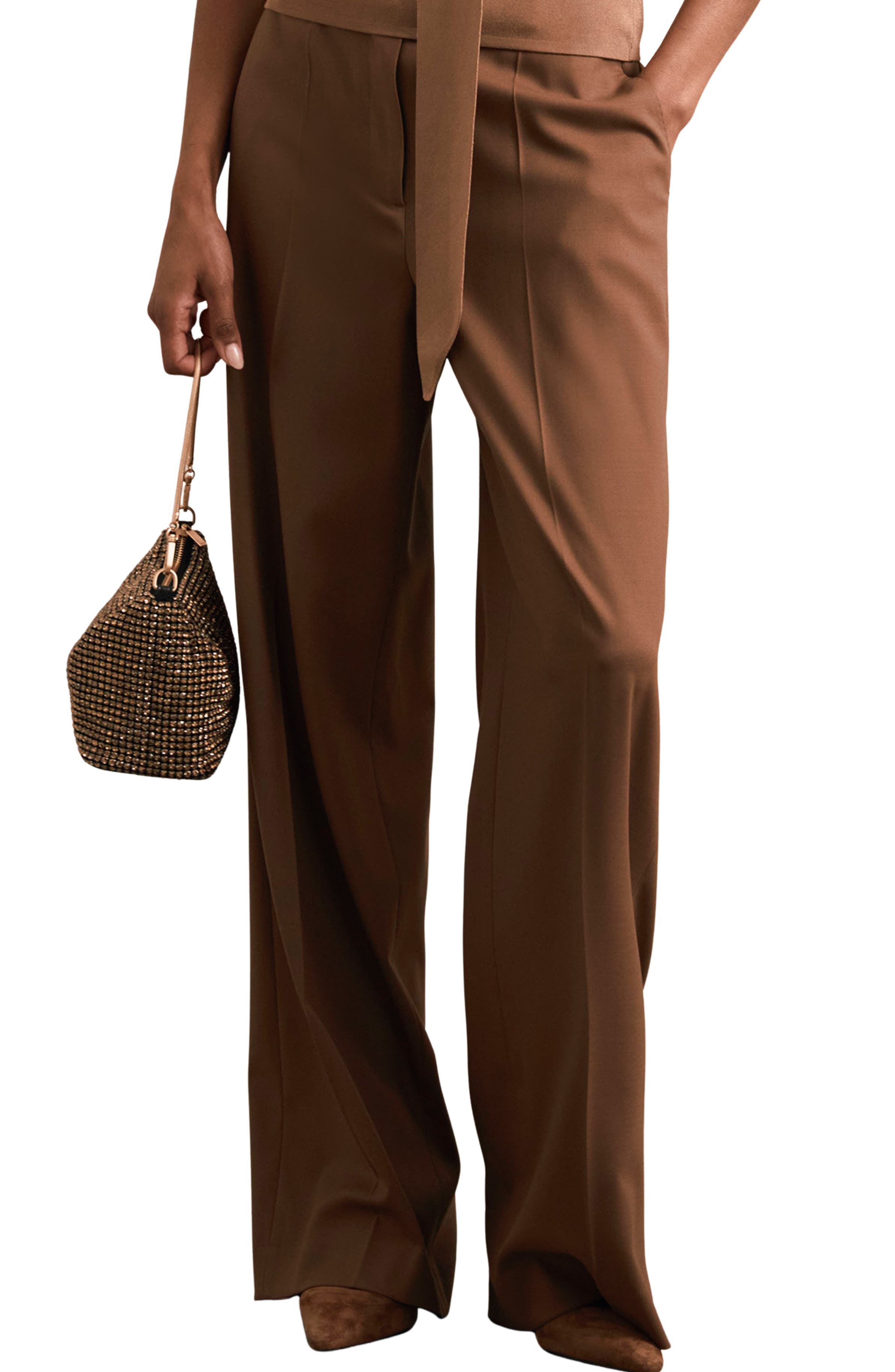 Reiss Leah Crystal Convertible Clutch, Alternate, color, Gold